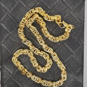 CW - HALSBAND KEJSARLÄNK GULDPL. STÅL 7,5MM