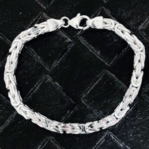 CW - ARMBAND MASSIV KEJSARLÄNK SILVER / 5mm