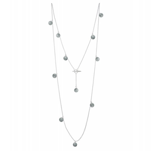DRAKENBERG SJÖLIN - Moon necklace long smokey