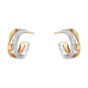 GEORG JENSEN - FUSION OPEN EARHOOP 1638 RG WG PAVÉ 0.19 CT