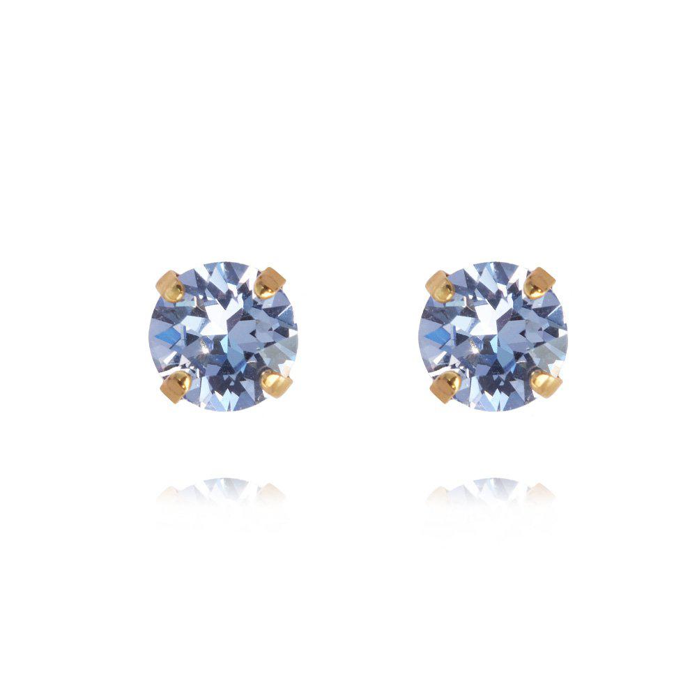 CAROLINE SVEDBOM - CLASSIC STUD EARRINGS GOLD LIGHT SAPPHIRE