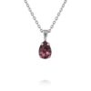 CAROLINE SVEDBOM - PETITE DROP NECKLACE RHODIUM IRIS