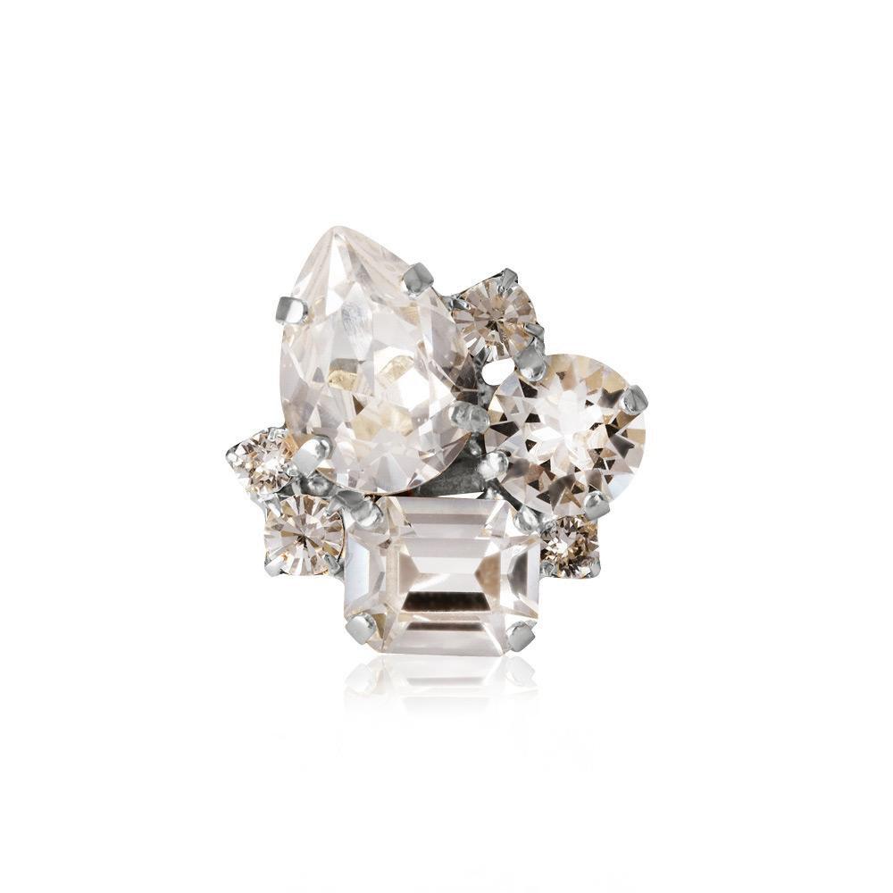 CAROLINE SVEDBOM - ANGELINA RING RHODIUM CRYSTAL