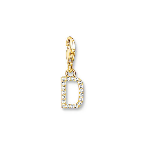 Breloque Patte Thomas Sabo - Argent 925 Recyclé Plaqué Or, Zirconium, Pour Bracelet Ou Chaîne