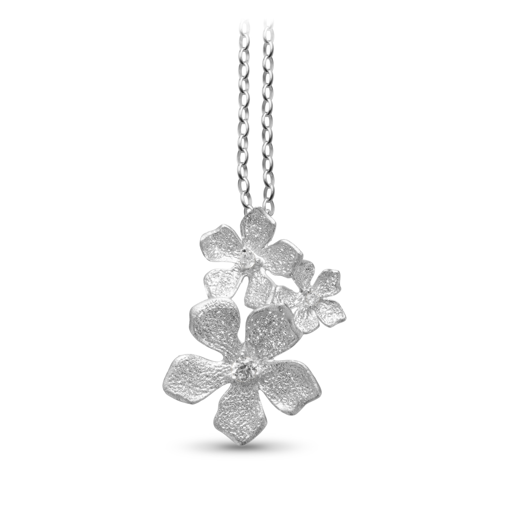 CATWALK EXCLUSIVE - Halsband Flower 925 rhod silver