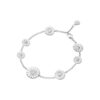 GEORG JENSEN - DAISY BRACELET 2024 550 SILVER RH WHITE ENAMEL 18.5 CM