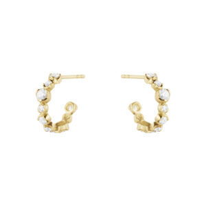 GEORG JENSEN - GJ SIGNATURE EARHOOP 1652F YG DIAMONDS 0.72 CT PAIR