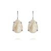 CAROLINE SVEDBOM - MINI DROP CLASP EARRINGS RHODIUM LINEN IGNITE