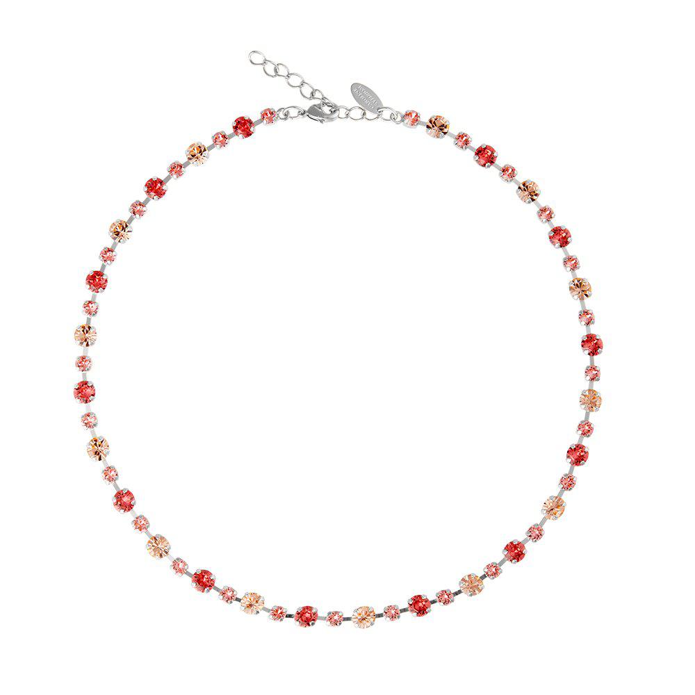 CAROLINE SVEDBOM - CALANTHE NECKLACE RHODIUM PEACH COMBO