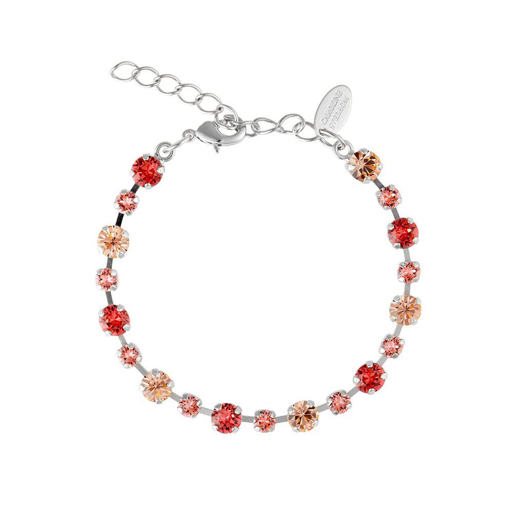 CAROLINE SVEDBOM - CALANTHE BRACELET RHODIUM PEACH COMBO