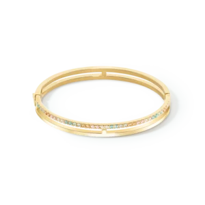 COEUR DE LION - BANGLE - MULTICOLOUR PASTEL - GOLD
