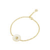 GEORG JENSEN - DAISY BRACELET SILVER GP WHITE ENAMEL 15MM 18.5CM