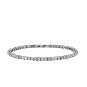 astrid & agnes - GLIMRA 3mm Armband Stål/Vit