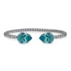 CAROLINE SVEDBOM - MINI DROP BRACELET RHODIUM LIGHT TURQUOISE