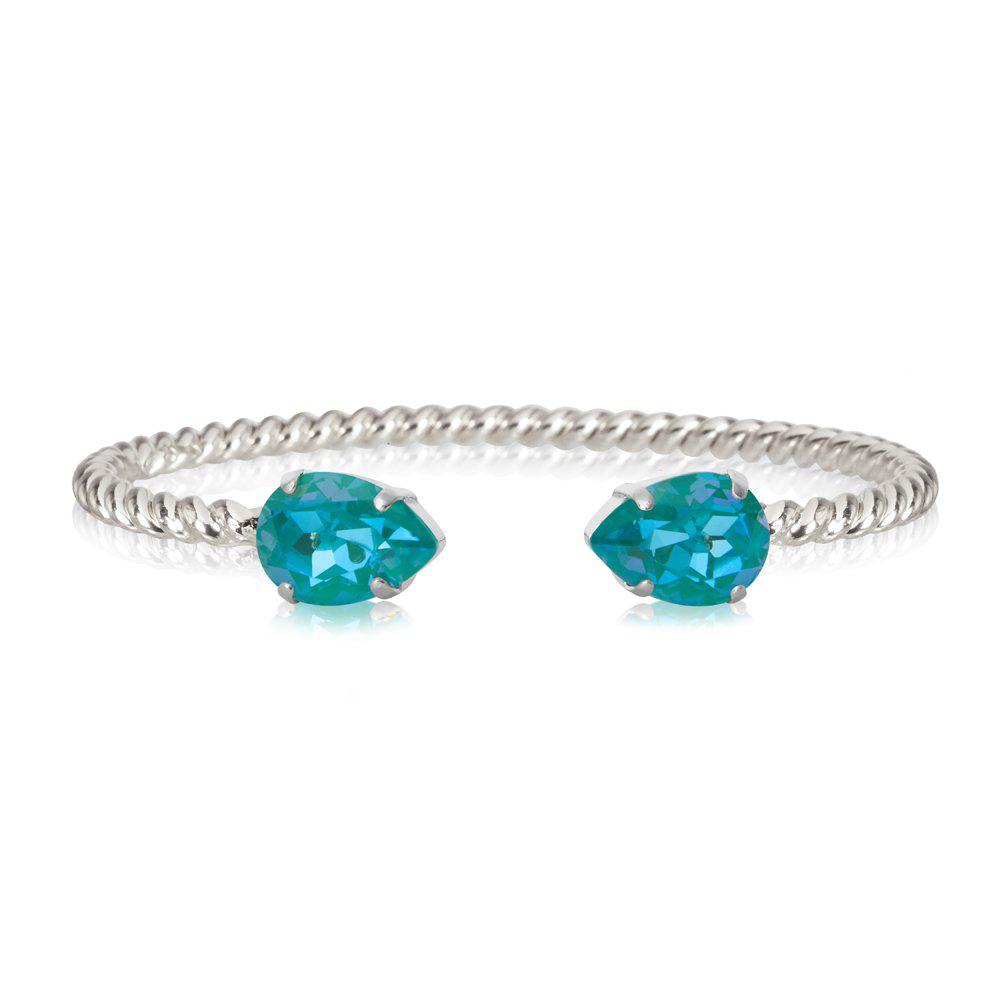 CAROLINE SVEDBOM - MINI DROP BRACELET RHODIUM LAGUNA DELITE