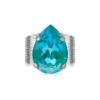 CAROLINE SVEDBOM - CLASSIC DROP RING RHODIUM LAGUNA DELITE