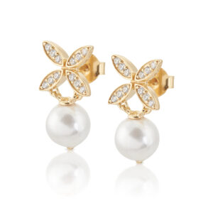 CAROLINA GYNNING - Ellipse mini pearl örhängen