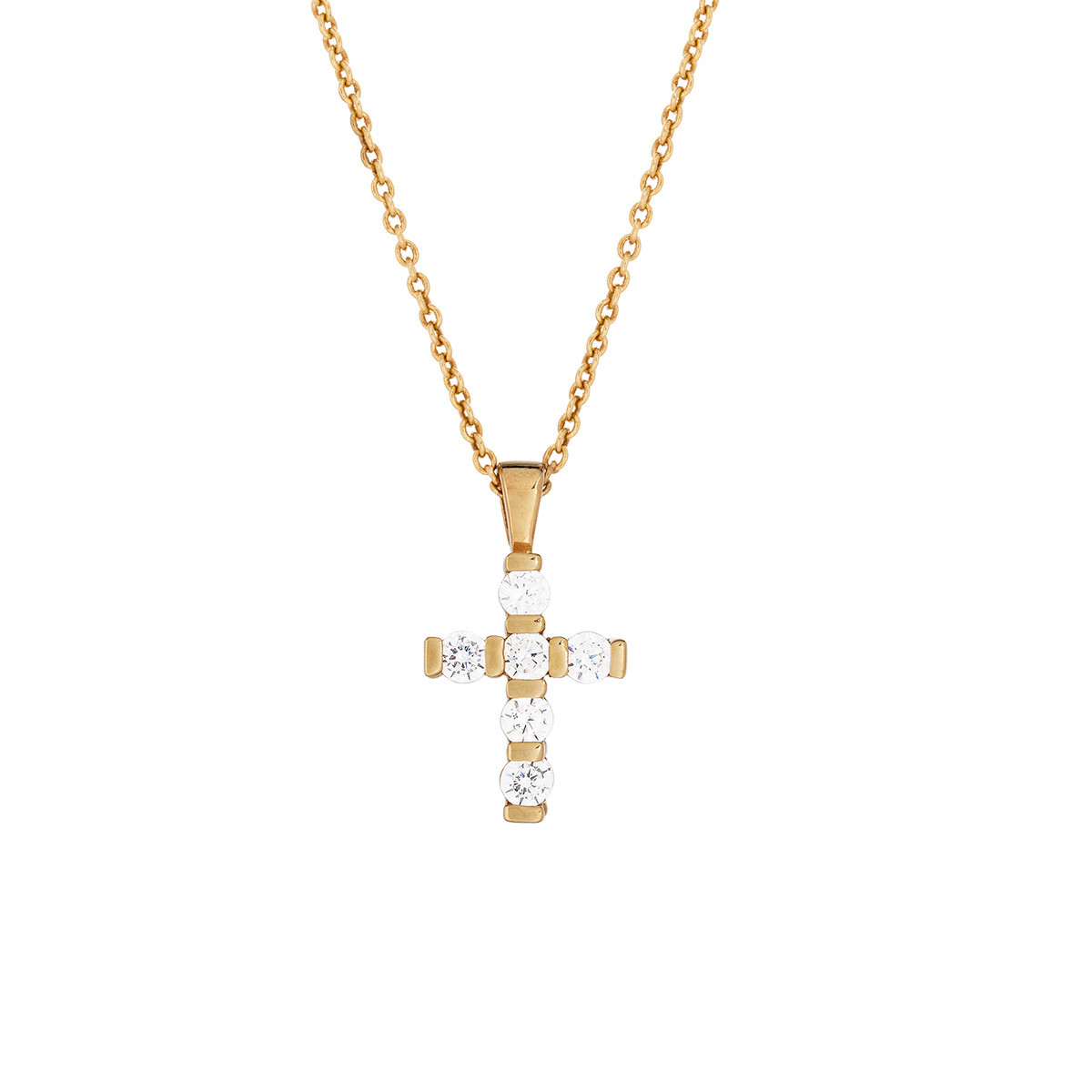 VIDAL & VIDAL - COLG.AG CRUZ CZ-3A/6-3MM PENDANT 925 STERLING SILVER 18KT GOLD P