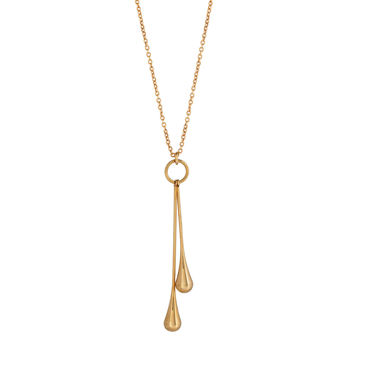 VIDAL & VIDAL - COLL.PENDULOS 5/3,8CM CAD.46+5CM CHAPADO NECKLACE 18KT GOLD PLAT