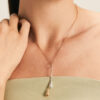 VIDAL & VIDAL - COLL.PENDULOS 5/3,8CM CAD.46+5CM BICOLOR NECKLACE 18KT GOLD PLAT - Bild 2