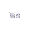VIDAL & VIDAL - PENDIENTE CZ-4,5MM EARRINGS 925 SILVER PLATINUM PLATED