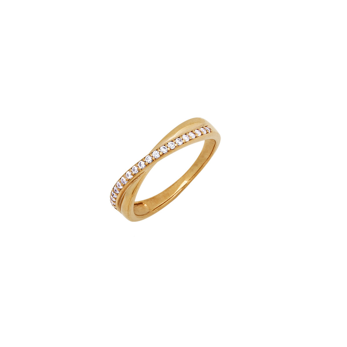 VIDAL & VIDAL - SORTIJA CZ-1,2MM RING 925 STERLING SILVER 18KT GOLD PLATED