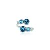 CAROLINE SVEDBOM - HALO RING RHODIUM RECREATED ICEBLUE