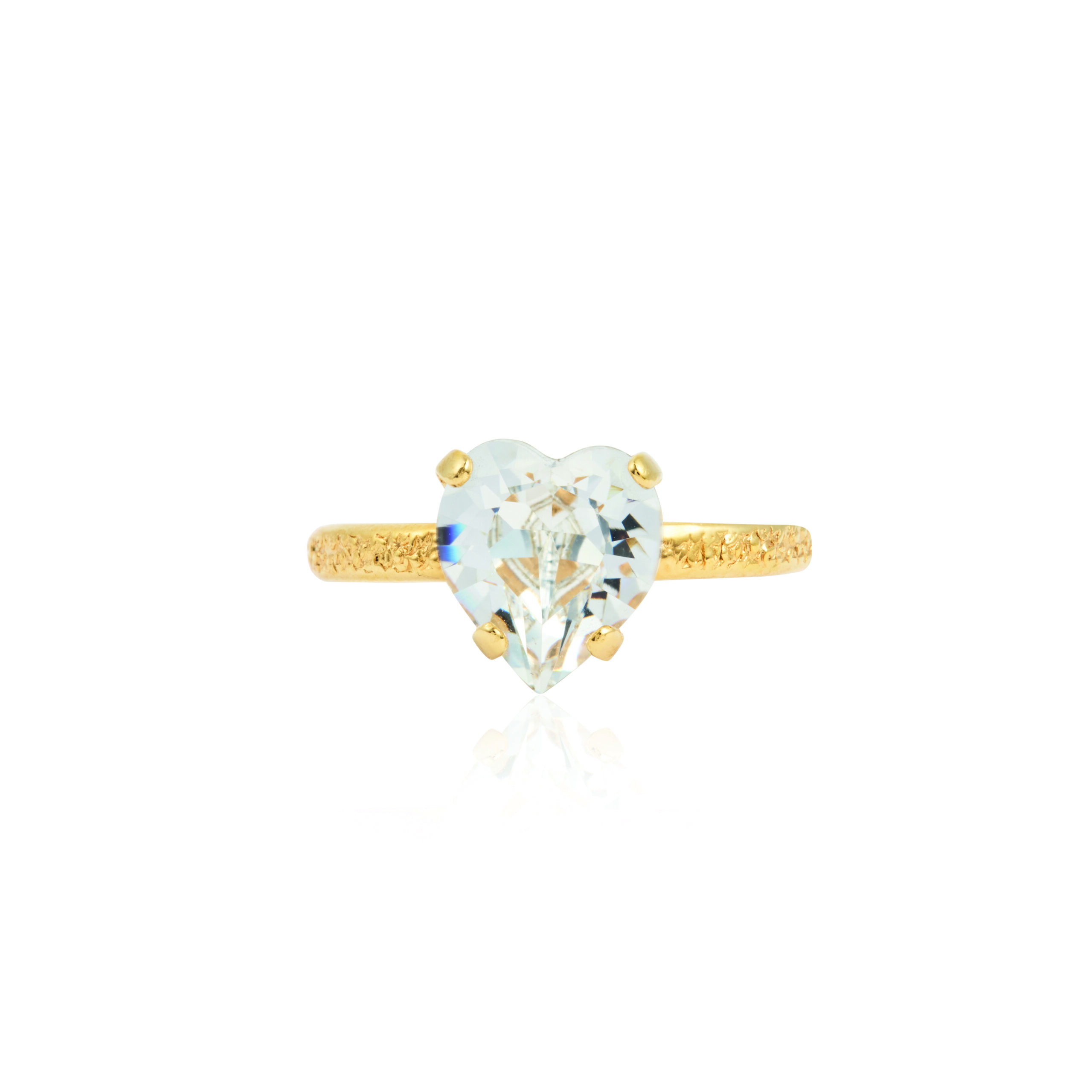 CAROLINE SVEDBOM - HEART RING GOLD CRYSTAL