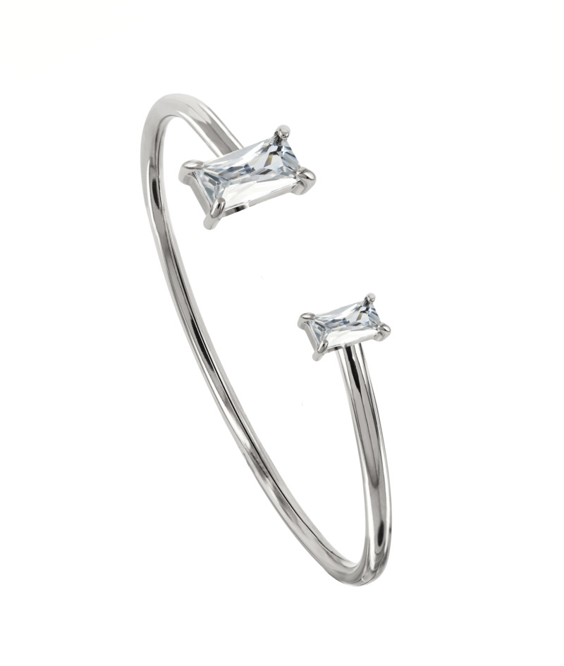 astrid & agnes - MELINDA Open Armring ARMBAND Stål