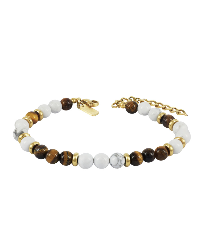 AROCK - LANDON ARMBAND Vit/Guld
