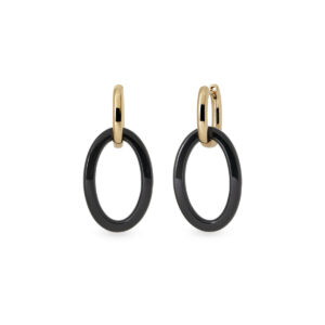 VIDAL & VIDAL - Earrings Fosc hoops with black acetate and resin
