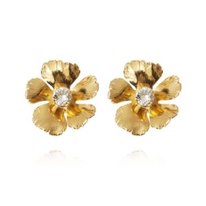CS - ANEMONE EARRINGS GOLD CRYSTAL