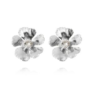 CS - ANEMONE EARRINGS RHODIUM CRYSTAL