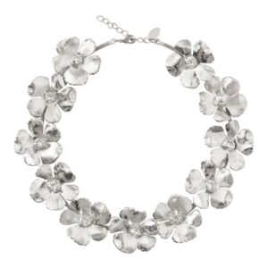 CS - ANEMONE GRANDE NECKLACE RHODIUM CRYSTAL