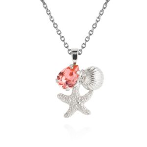 CS - SEASCAPE NECKLACE RHODIUM ROSE PEACH