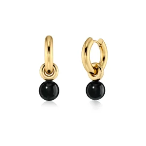 EDBLAD - Aura Hoops S Black Gold