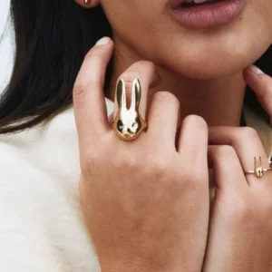 Alternative view of EDBLAD - Bunny Ring L Gold