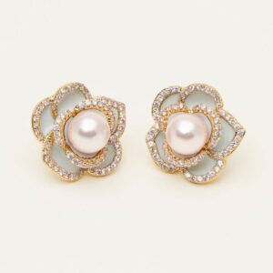 LILY & ROSE - Coco rose earrings Celestial pink / blue