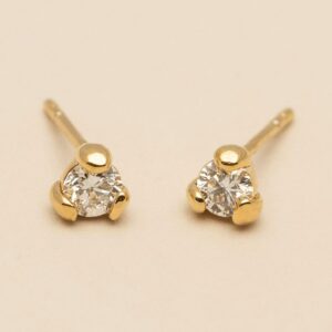YLVA LI - Signature stud earrings 4 mm (2pcs) - Gold
