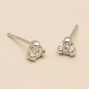 YLVA LI - Signature stud earrings 4 mm (2pcs) - Silver