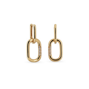 VIDAL & VIDAL - Earrings hoop link chain Amara with zirconia