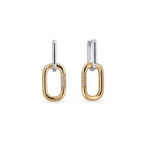 VIDAL & VIDAL - Earrings hoop link chain Ariana with zirconia
