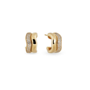 VIDAL & VIDAL - Earrings half-moon Alba with zirconia