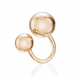 EFVA ATTLING - Balls Ring GULDPLÄTERAT SILVER