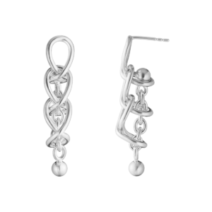 GEORG JENSEN - WEFT EARRING 663A SILVER 3 LINKS