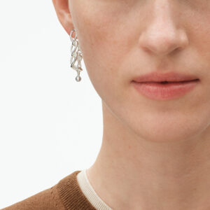 Alternative view of GEORG JENSEN - WEFT EARRING 663A SILVER 3 LINKS