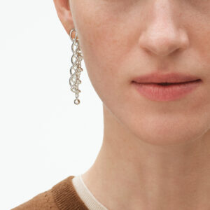 Alternative view of GEORG JENSEN - WEFT EARRING 663C SILVER 5 LINKS