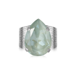CS - CLASSIC DROP RING RHODIUM AGAVE IGNITE