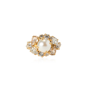 CS - MOLLY RING GOLD PEARL / CRYSTAL