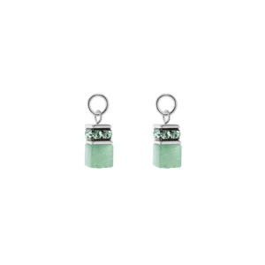 COEUR DE LION - Charm (Paar) Green-Silver
